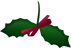 300x214 Holly Leaves Corner Clip Art Download