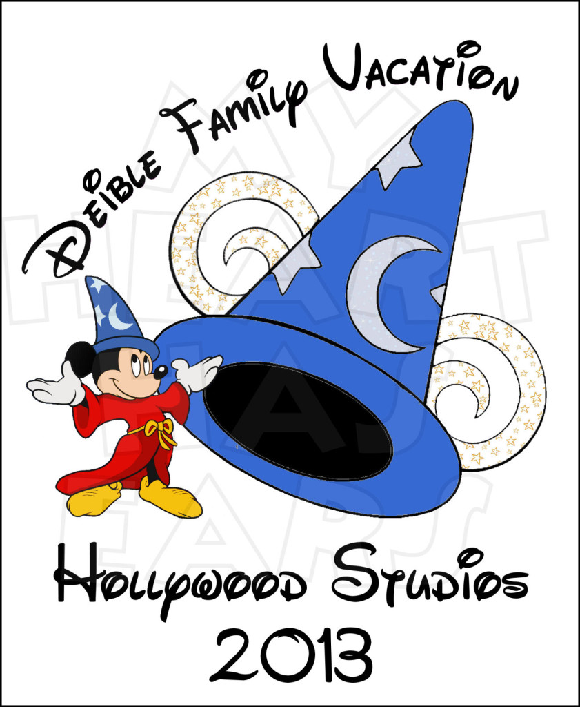 841x1024 Hollywood Studios Personalized Vacation Family Digital Clip Art