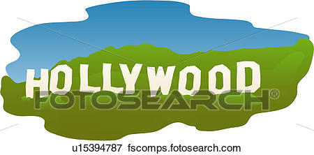 450x222 Hollywood Sign Clipart And Illustration. 6,502 Hollywood Sign Clip
