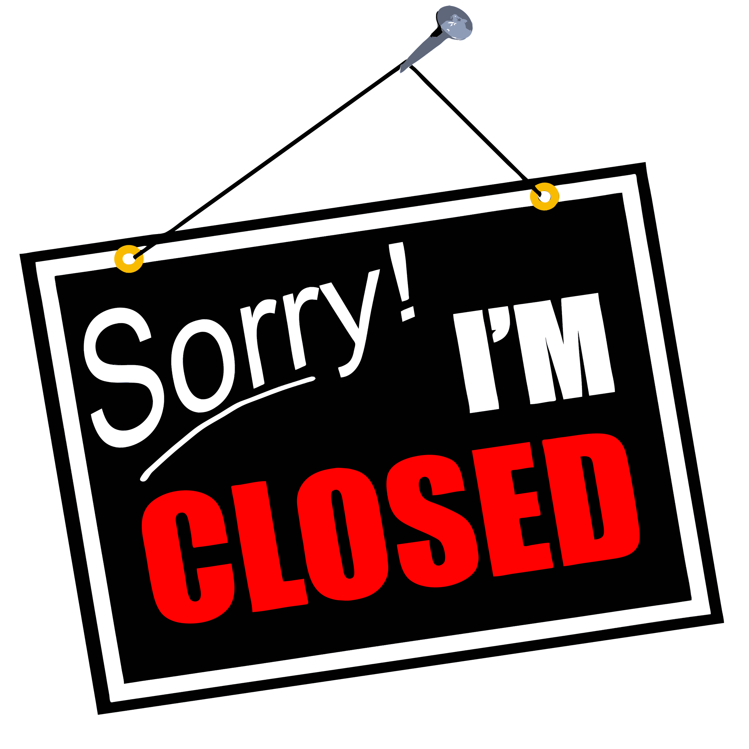 2400x2400 Closed Sign Clip Art