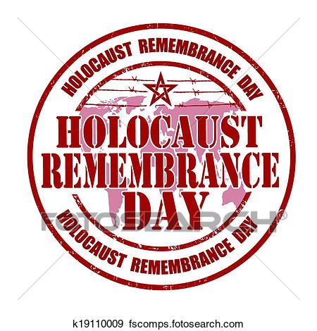 450x470 Clip Art Of Holocaust Remembrance Day Stamp K19110009