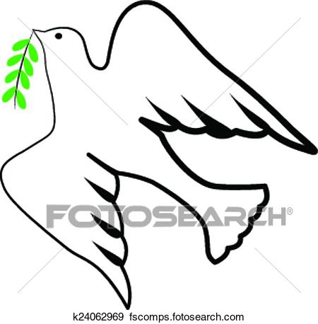 450x458 Clip Art Of Bird Holy Spirit Symbol Logo K24062969