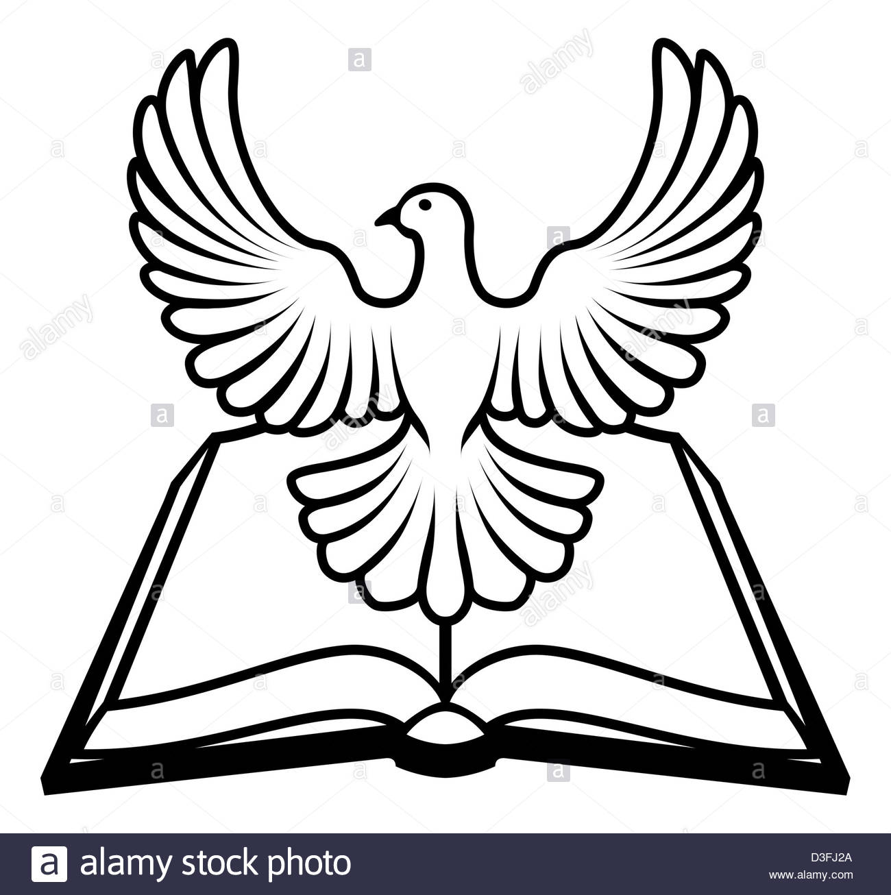 1300x1306 Christian Bible With The Holy Spirit In The Form Of A White Dove
