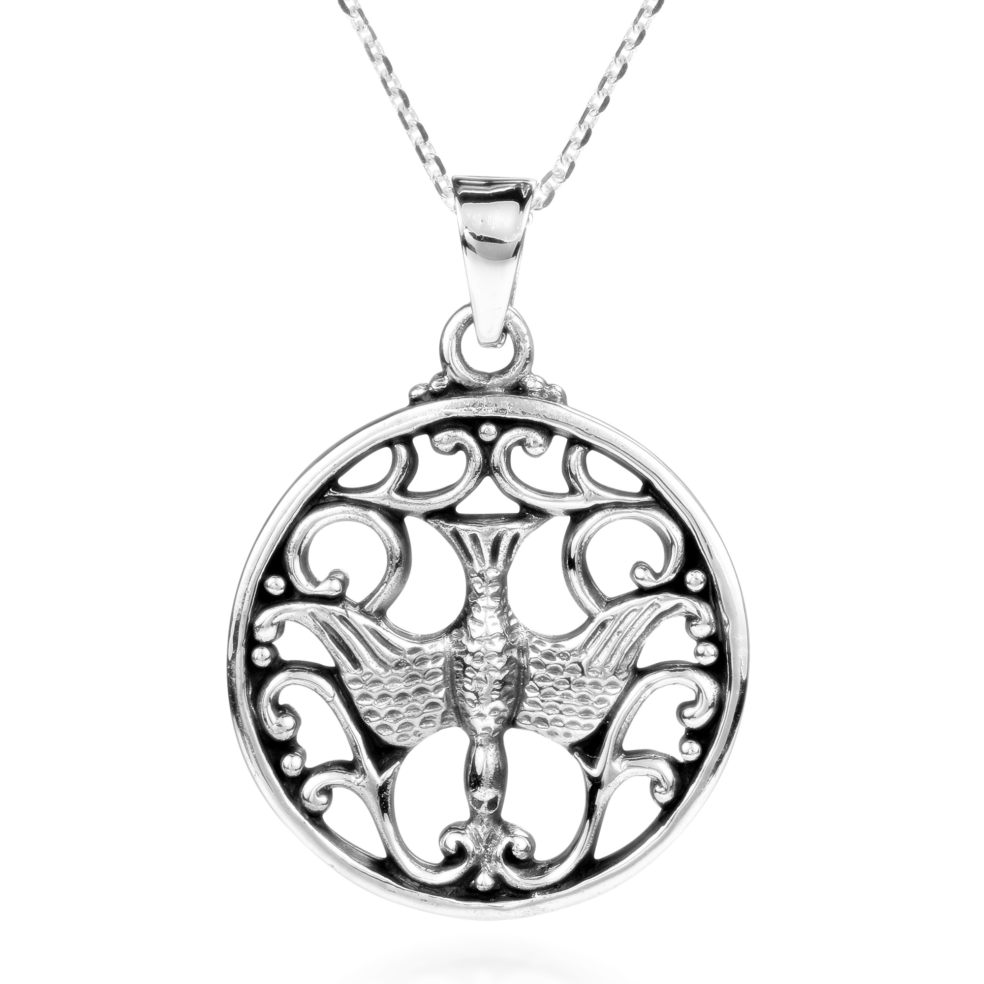 2000x2000 Gentle Dove Holy Spirit 925 Sterling Silver Necklace