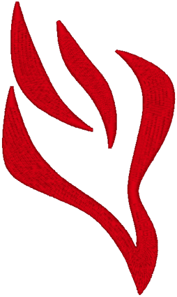 254x425 Holy Spirit Flame Embroidery Design