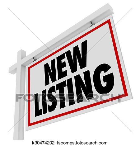 450x469 Clip Art Of New Listing Real Estate Home House For Sale Sign