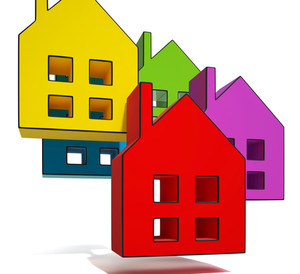 300x274 House Icons Showing Houses For Sale Royalty Free Stock Image