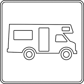 320x320 Motor Home, Outline Clipart Etc