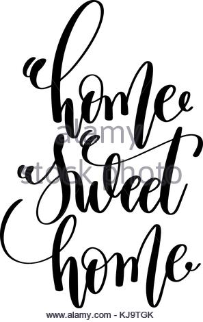 297x470 Home Sweet Home Hand Lettering, Vector Stock Vector Art