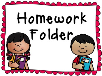 homework folder cartoon