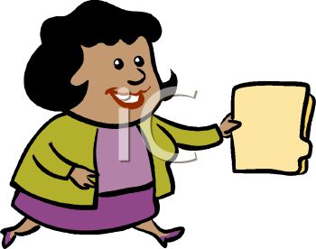 350x276 African American Businesswoman Carrying A Folder