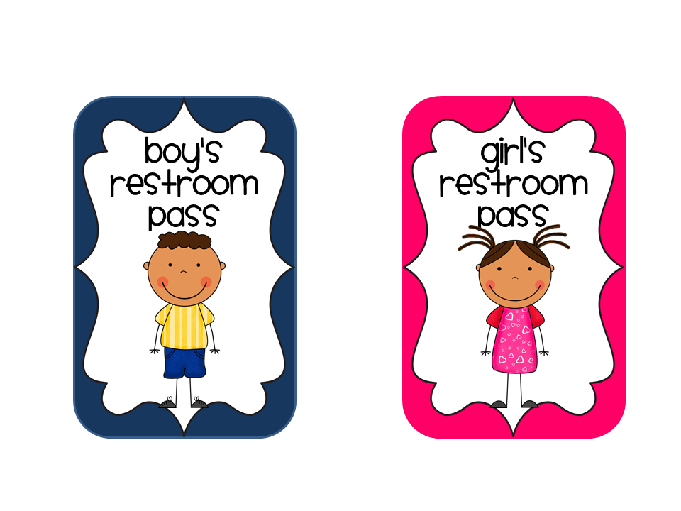 960x720 Restroom Pass Template