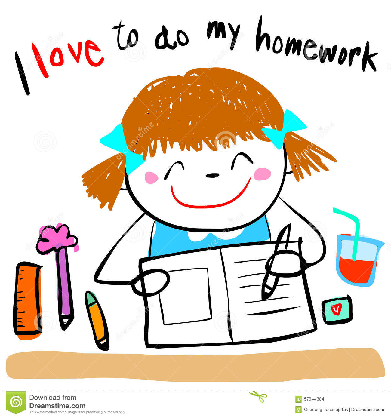 1300x1390 Cartoon Images Of Doing Homework. Write My Research Paper