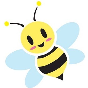 300x300 Honey Bee Clipart Image Sweet, Cute Cartoon Honey Bee Buzzin