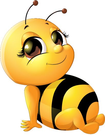 411x527 Bee Baby Cute Vector Set 03