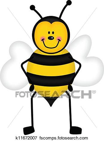 348x470 Clip Art Of Cute Honey Bee K11672007