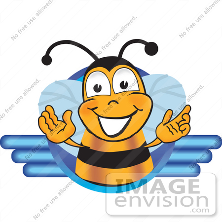 450x450 Clip Art Graphic Of A Honey Bee Cartoon Character Logo