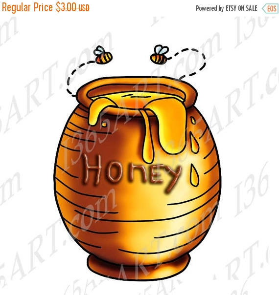 570x604 50% Off Honey Bees Jar Clipart Honey Clip Art Illustration