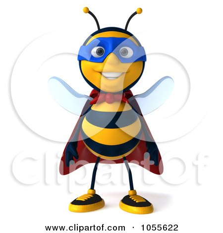 450x470 Royalty Free Cgi Clip Art Illustration Of A 3d Super Honey Bee