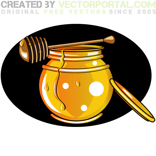 660x660 Honey Jar Vector Graphics