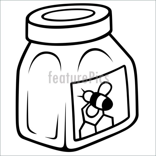 500x499 Honey In The Glass Jar Illustration