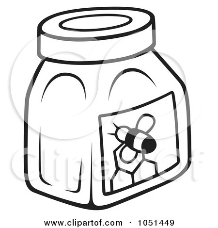 450x470 Royalty Free Vector Clip Art Illustration Of An Outline Of A Honey
