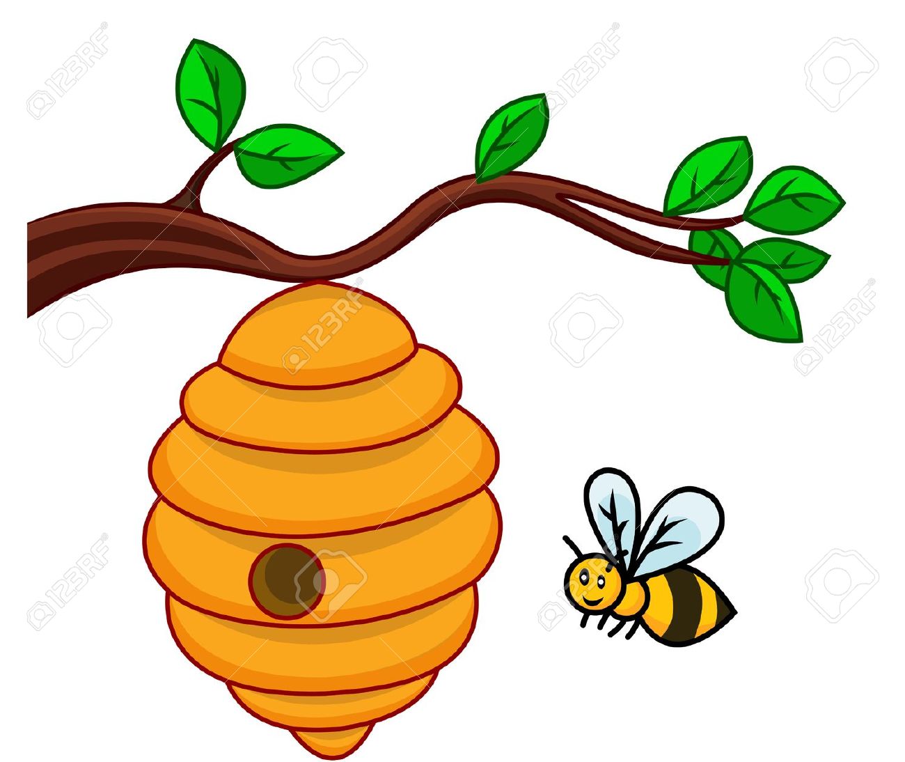 1300x1094 Branch Clipart Beehive