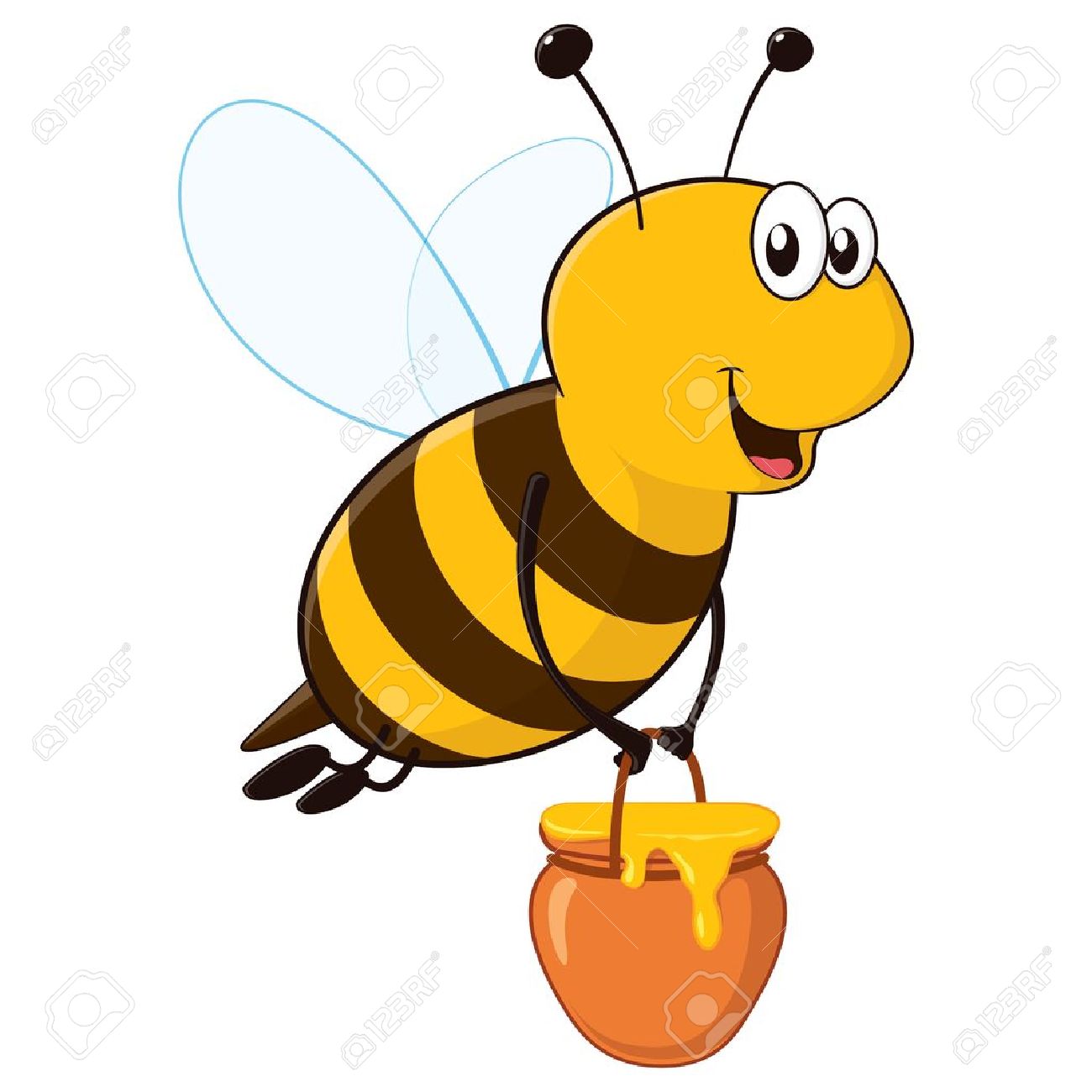 1300x1300 Flying Honey Bee Clipart