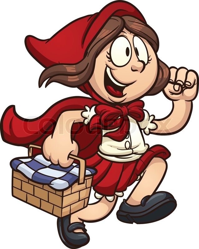 639x800 Little Red Ridding Hood. Vector Clip Art Cartoon Illustration