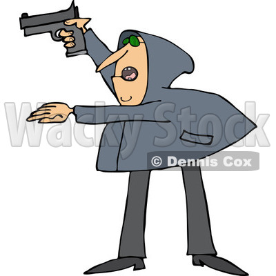 400x400 Of An Armed Robber Man In A Hoodie
