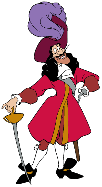 400x731 Captain Hook, Smee And Crocodile Clip Art Disney Clip Art Galore