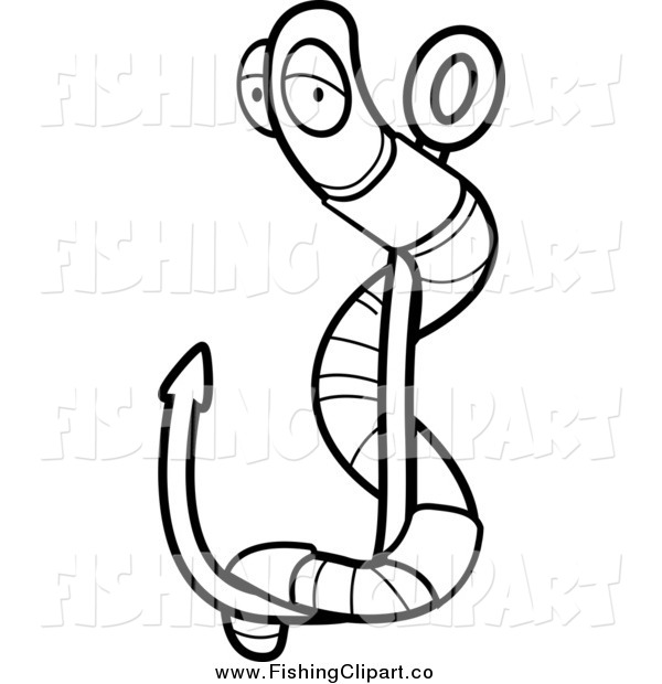 600x620 Worm On A Hook Clipart