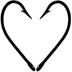 300x300 Fish Hook Heart Clipart