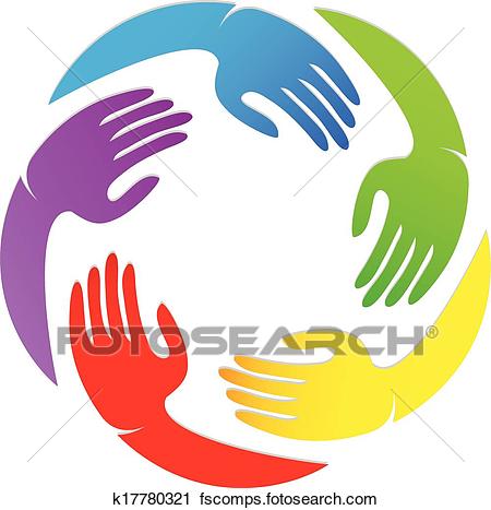 450x467 Clipart Of Hands Around Logo Design K17780321
