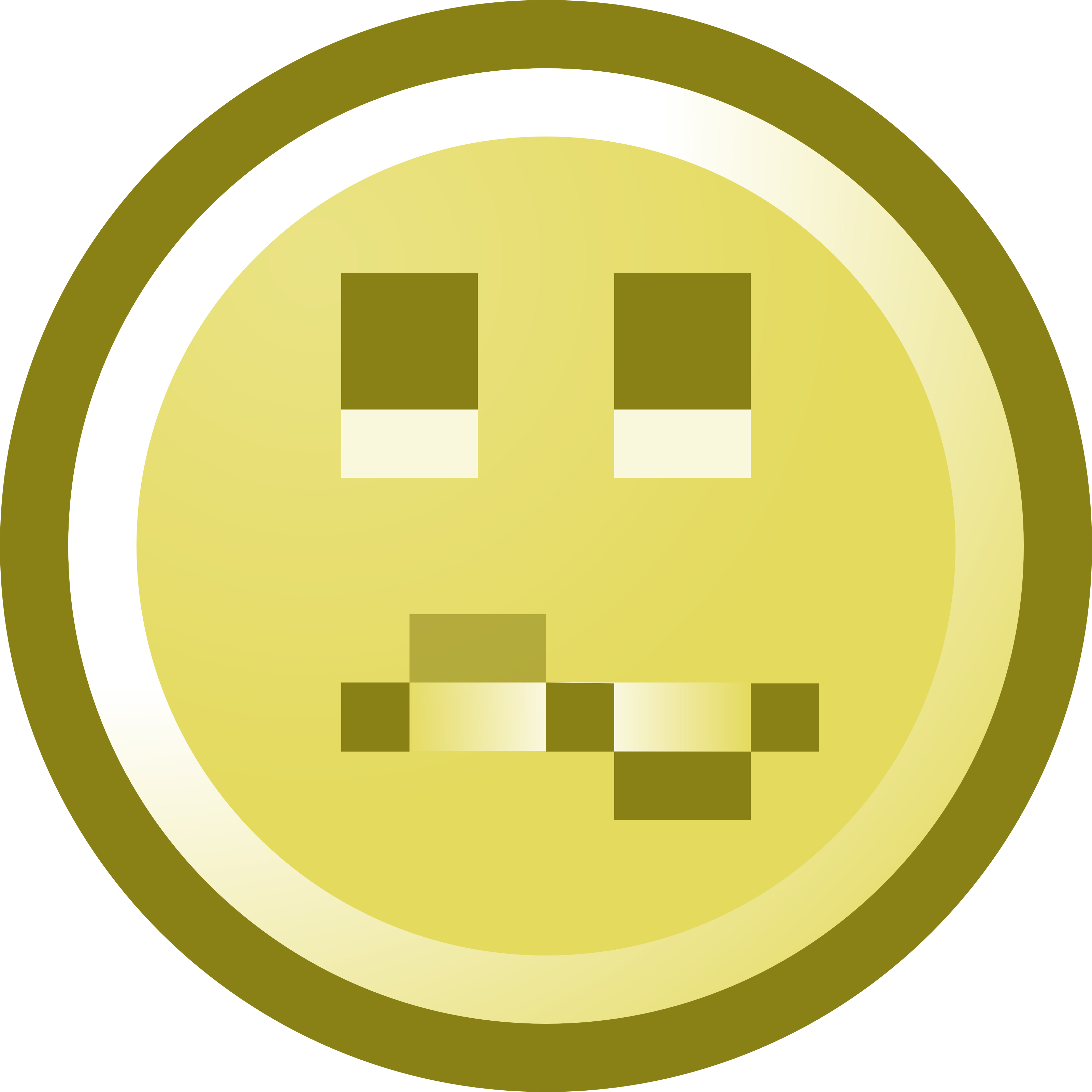 3200x3200 Confused Smiley Face Clip Art Illustration