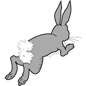 300x300 Rabbit Clipart Bunny Hopping
