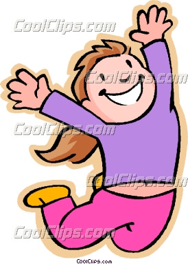274x383 Children Hopping Clipart