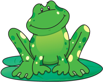 350x279 Green Frog Clipart