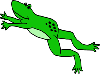 340x252 Hopping Frog Clipart