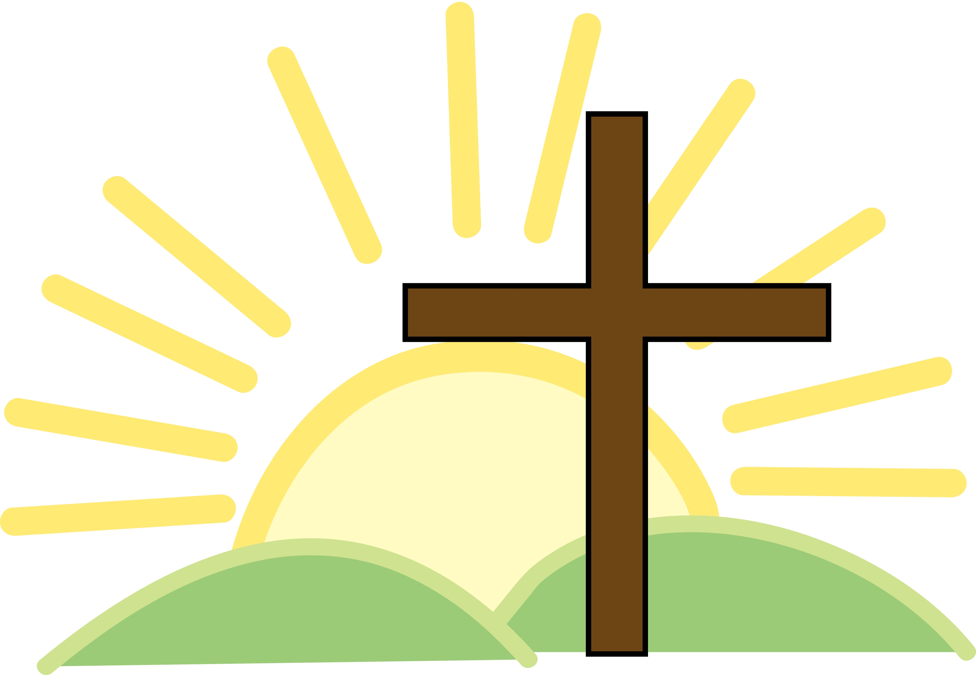 3300x2283 Cross Sunrise Clipart