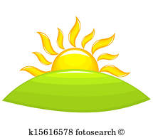 215x194 Sun Over Horizon Clipart
