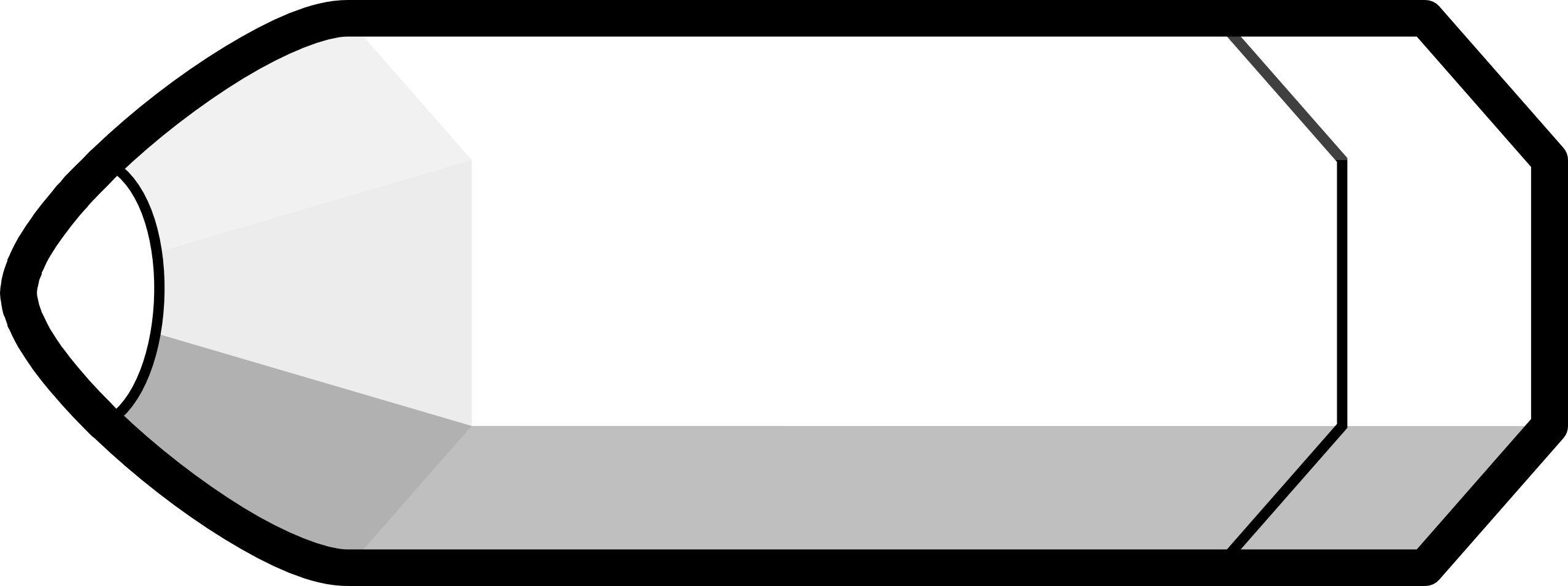 2555x956 Pencil Clipart Black And White Horizontal