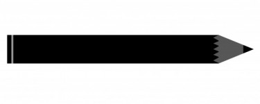 375x150 Best Pencil Clipart Black And White