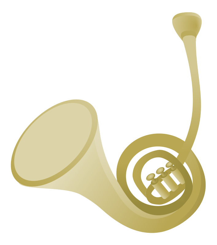 707x800 Free French Horn Clip Art
