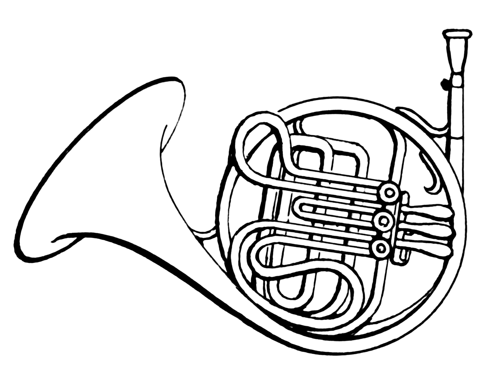 1720x1336 French Horn Clipart