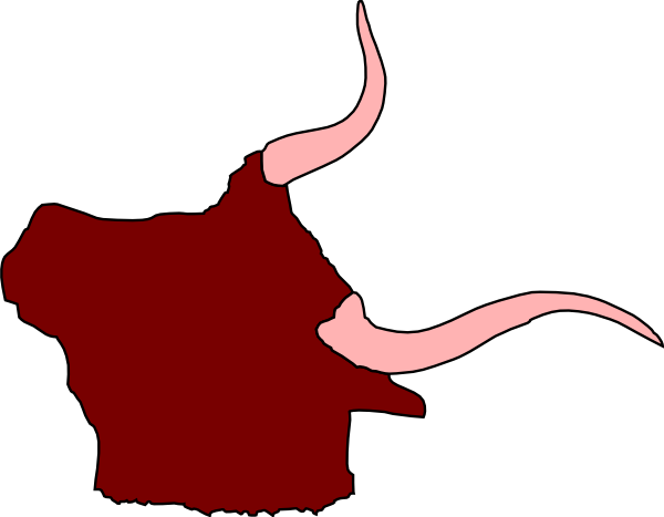 600x467 Ox Head With Horns Clip Art