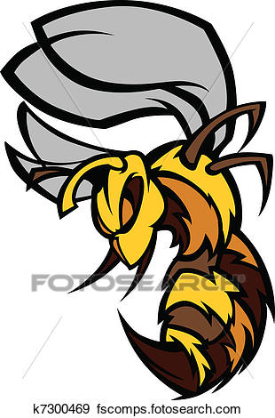 310x470 Clip Art Of Bee Hornet Graphic Vector Illustrat K7300469