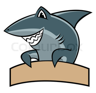 320x312 Cartoon Shark Mascot. Vector Clip Art Illustration With Simple