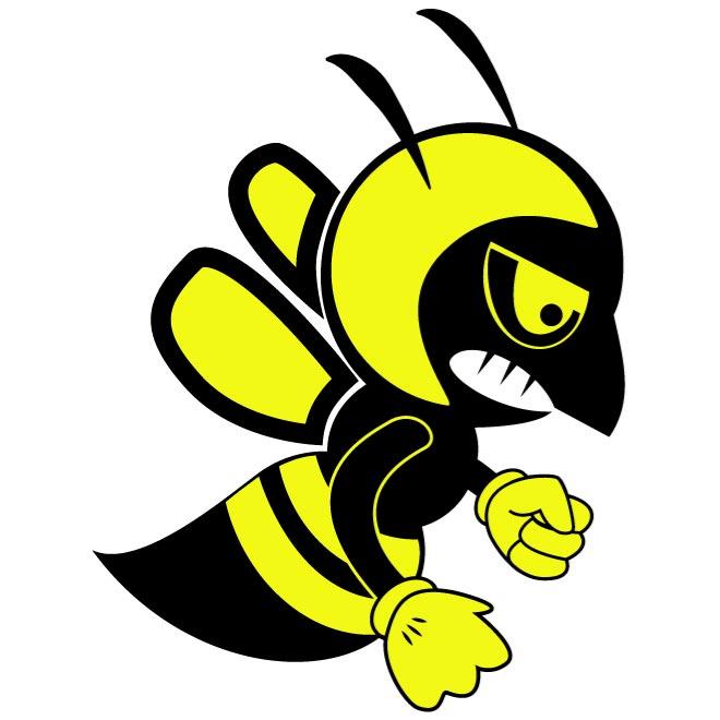 660x660 Fighting Bee Vector Clip Art