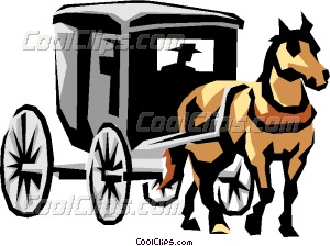 300x224 Horse Drawn Carriage Vector Clip Art